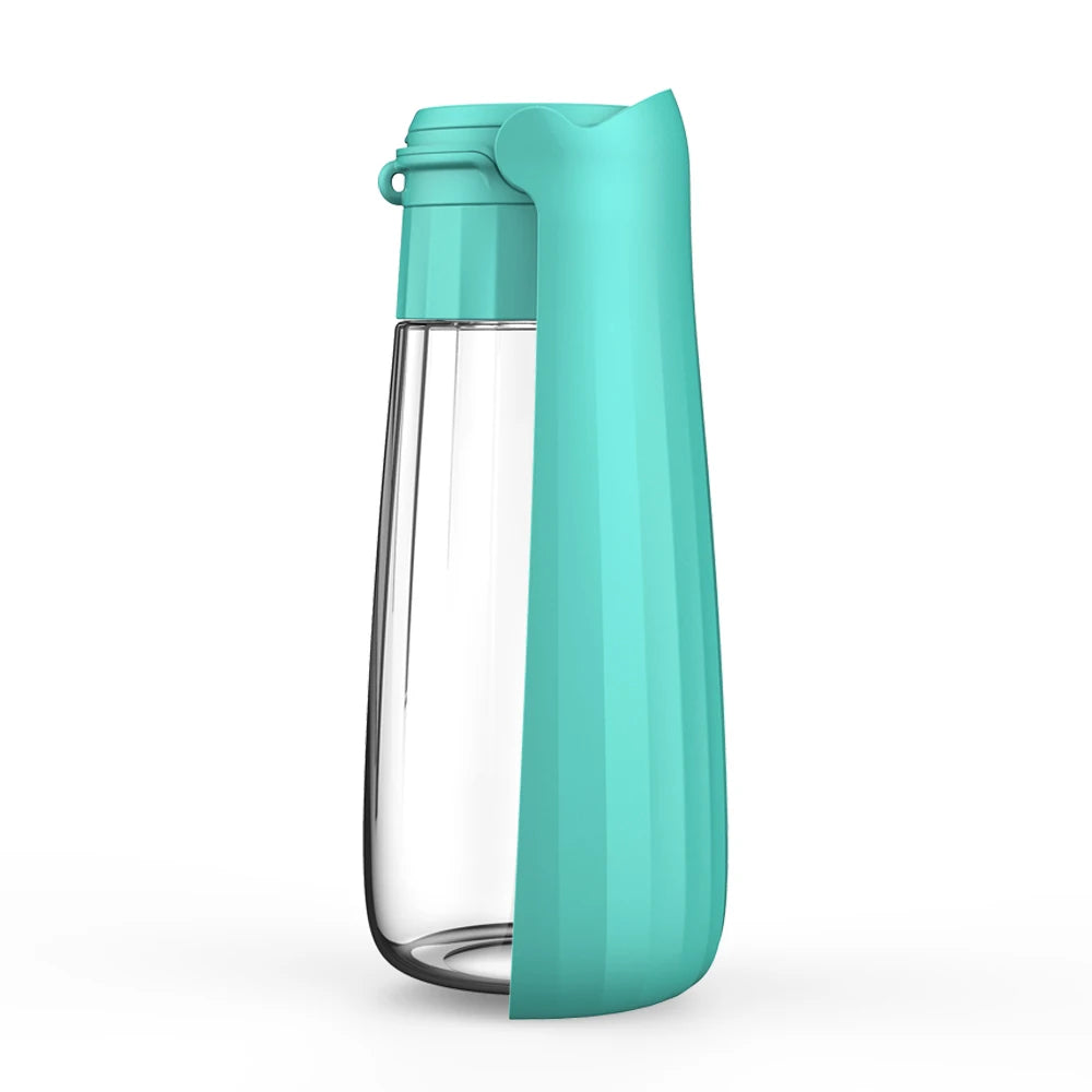 Portable Dog Water Bottle with Foldable Drinking Bowl – Leakproof Travel Dispenser for Small & Large Dogs