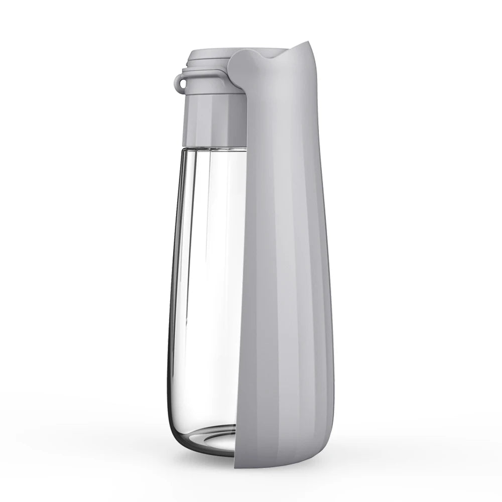 Portable Dog Water Bottle with Foldable Drinking Bowl – Leakproof Travel Dispenser for Small & Large Dogs