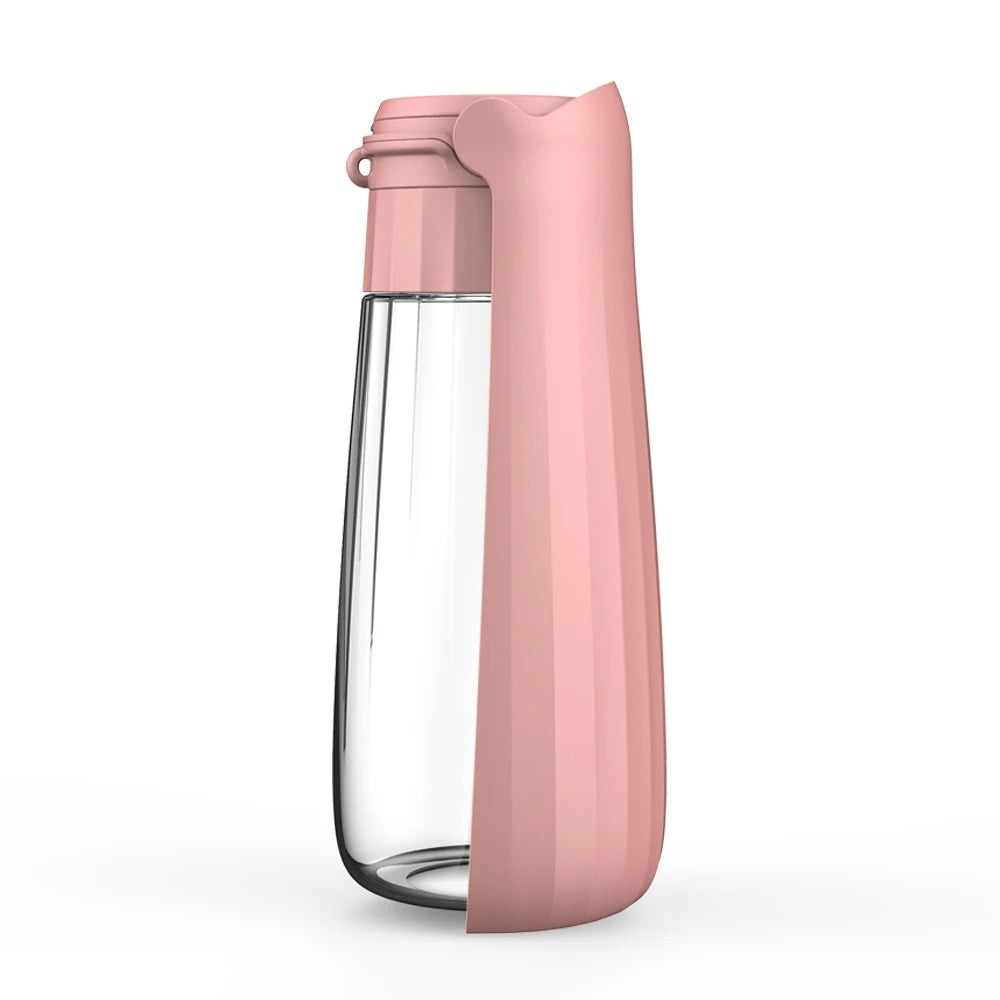 Portable Dog Water Bottle with Foldable Drinking Bowl – Leakproof Travel Dispenser for Small & Large Dogs