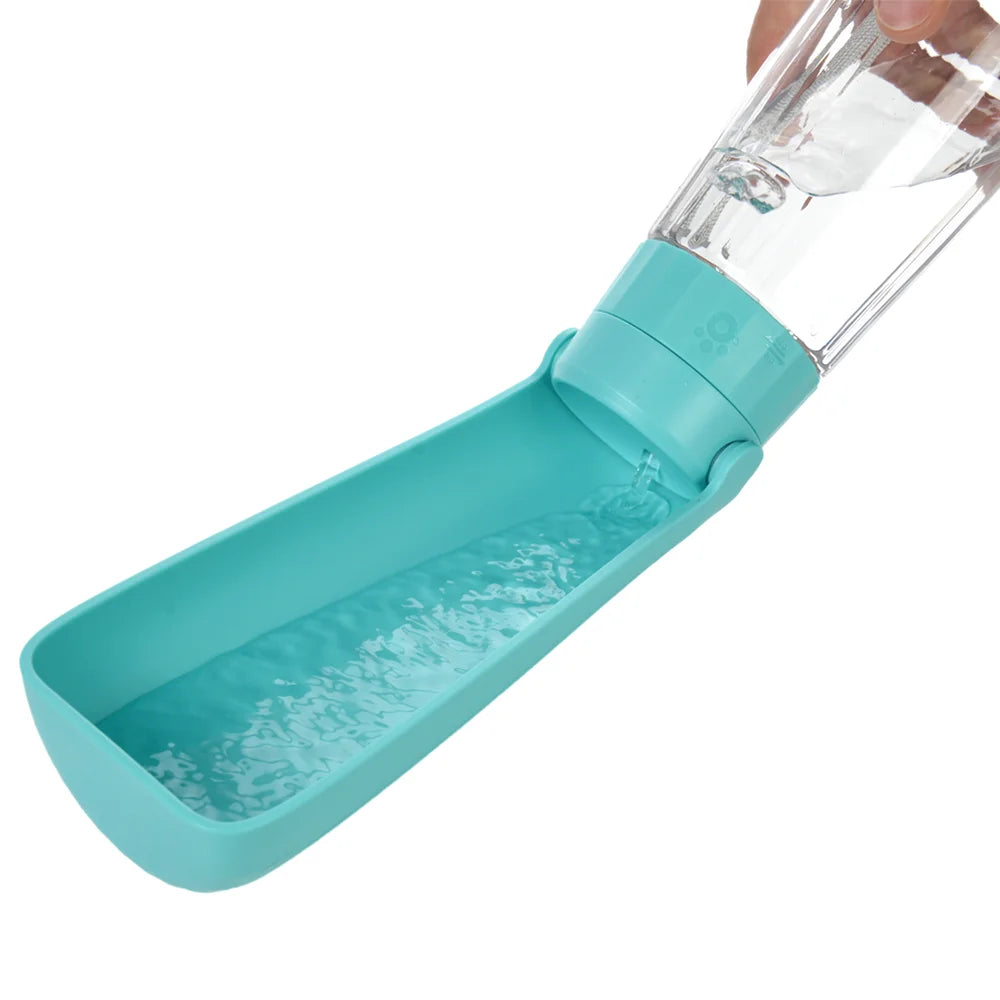 Portable Dog Water Bottle with Foldable Drinking Bowl – Leakproof Travel Dispenser for Small & Large Dogs